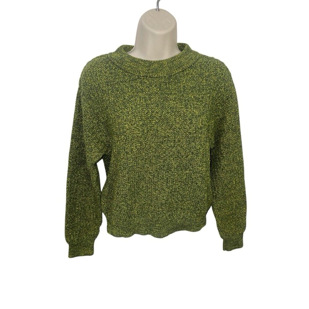 UNIVERSAL THRED Women's Size Small Green Yellow Marl Sweater